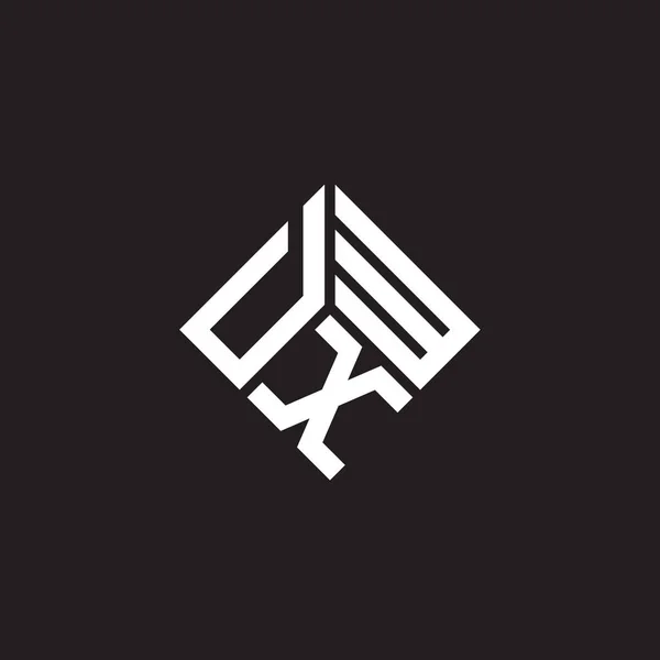 Dxw Letter Logo Ontwerp Zwarte Achtergrond Dxw Creatieve Initialen Letter — Stockvector