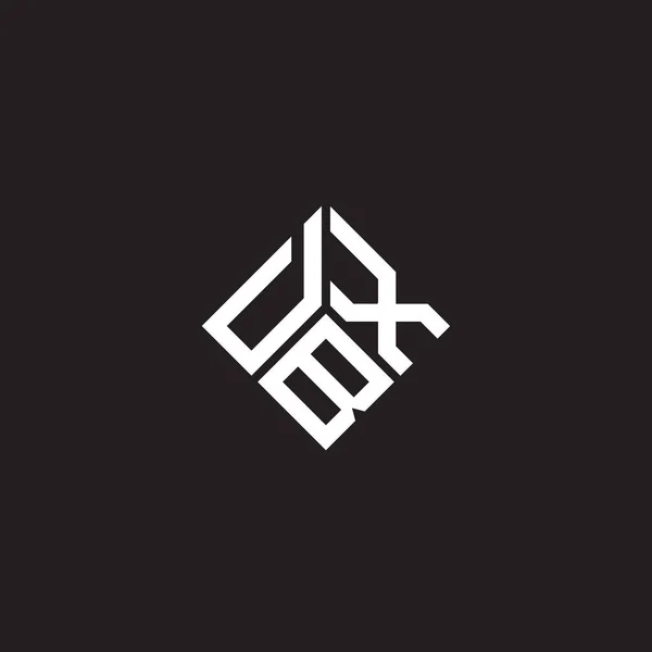 Dbx Letter Logo Design Auf Schwarzem Hintergrund Dbx Kreative Initialen — Stockvektor