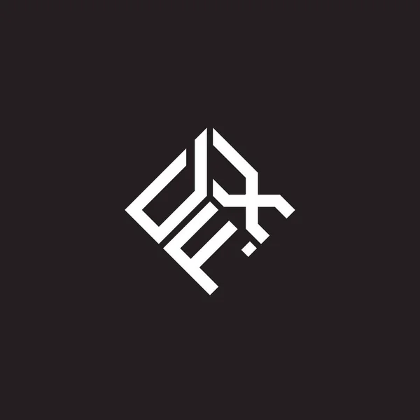 Dfx Bokstav Logotyp Design Svart Bakgrund Dfx Kreativa Initialer Brev — Stock vektor