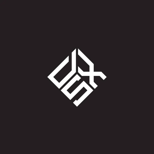 Dsx Logo Ontwerp Zwarte Achtergrond Dsx Creatieve Initialen Letter Logo — Stockvector