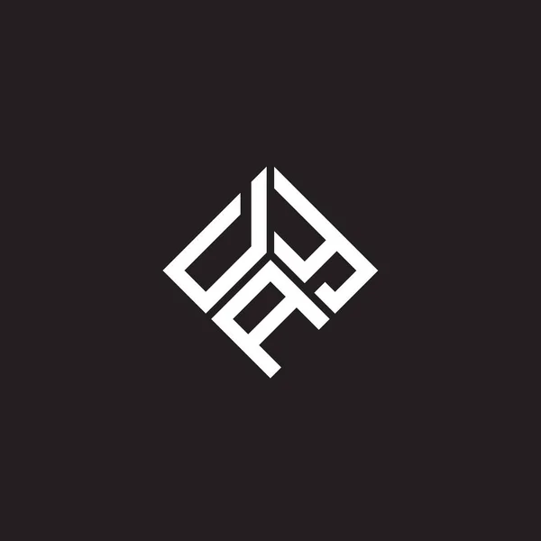 Day Lettre Logo Design Sur Fond Noir Jour Initiales Créatives — Image vectorielle
