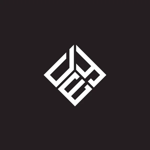 Dey Carta Logotipo Design Fundo Preto Dey Iniciais Criativas Conceito — Vetor de Stock