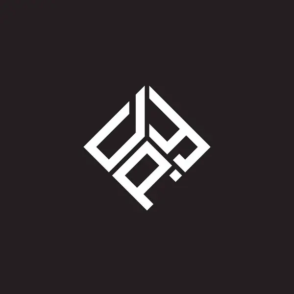 Projekt Logo Litery Dpy Czarnym Tle Kreatywne Inicjały Dpy Koncepcja — Wektor stockowy