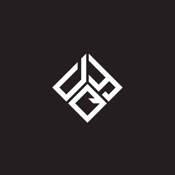 Diseño Del Logotipo Letra Dqy Sobre Fondo Negro Dqy Iniciales — Vector de stock