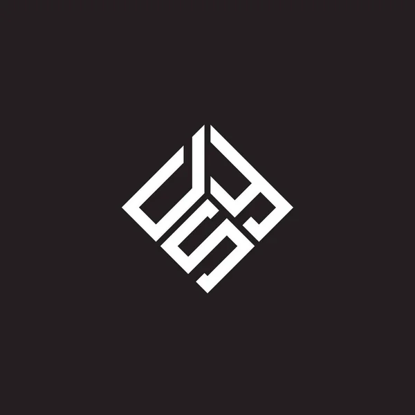 Diseño Del Logotipo Letra Dsy Sobre Fondo Negro Dsy Iniciales — Vector de stock