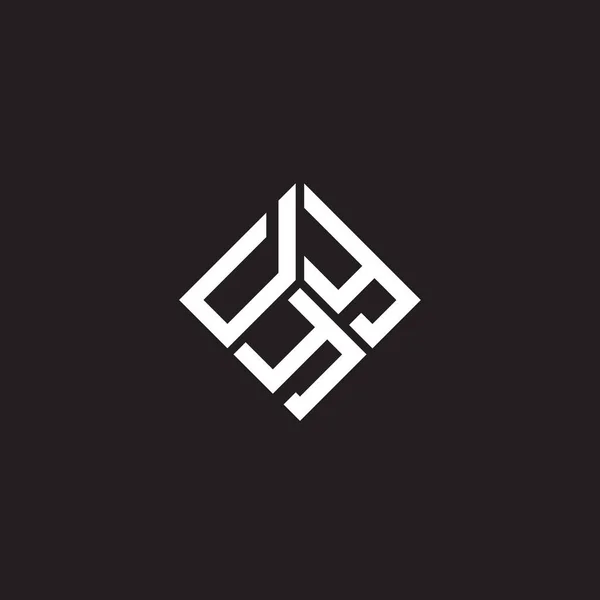 Dyy Letter Logo Ontwerp Zwarte Achtergrond Dyy Creatieve Initialen Letter — Stockvector