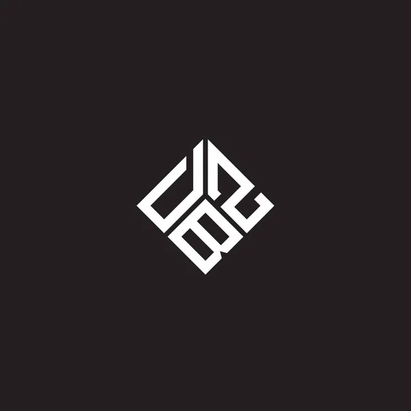 Siyah Arka Planda Dbz Harf Logosu Tasarımı Dbz Yaratıcı Harf — Stok Vektör