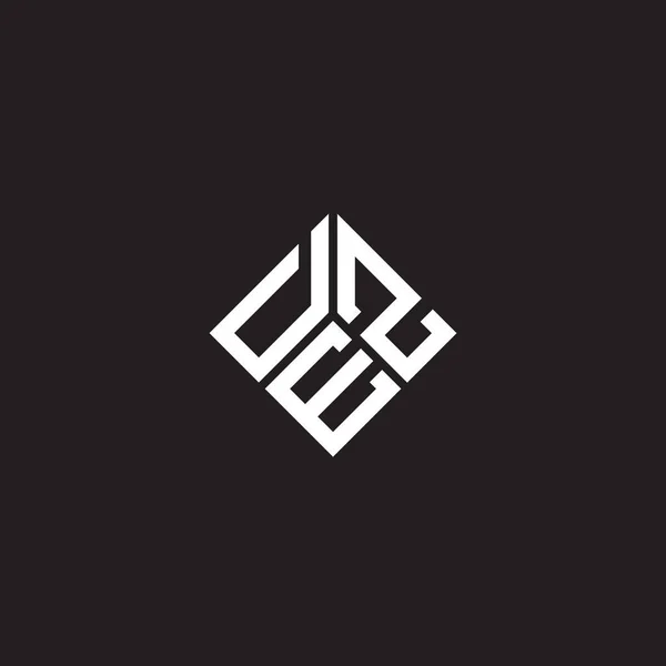 Projekt Logo Litery Dez Czarnym Tle Dez Twórcze Inicjały Koncepcja — Wektor stockowy
