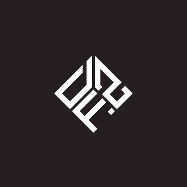 Dfz Letter Logo Ontwerp Zwarte Achtergrond Dfz Creatieve Initialen Letter — Stockvector