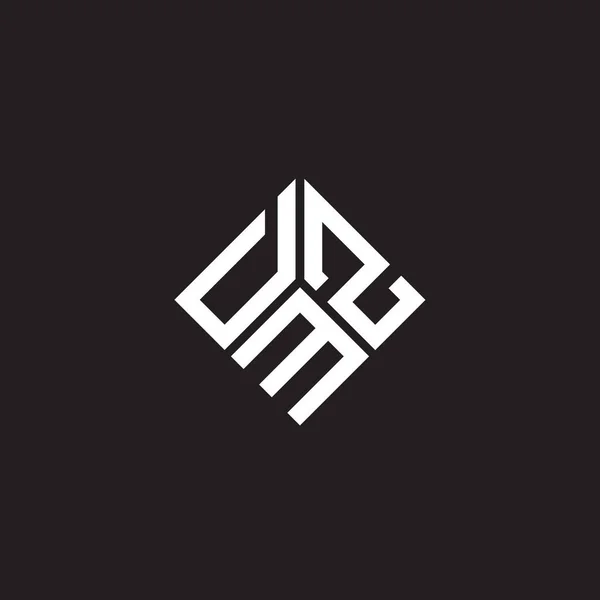 Дизайн Логотипа Dmz Чёрном Фоне Концепция Логотипа Dmz Creative Initials — стоковый вектор