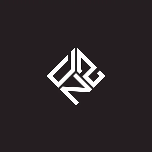 Dnz Letter Logo Design Auf Schwarzem Hintergrund Dnz Kreative Initialen — Stockvektor