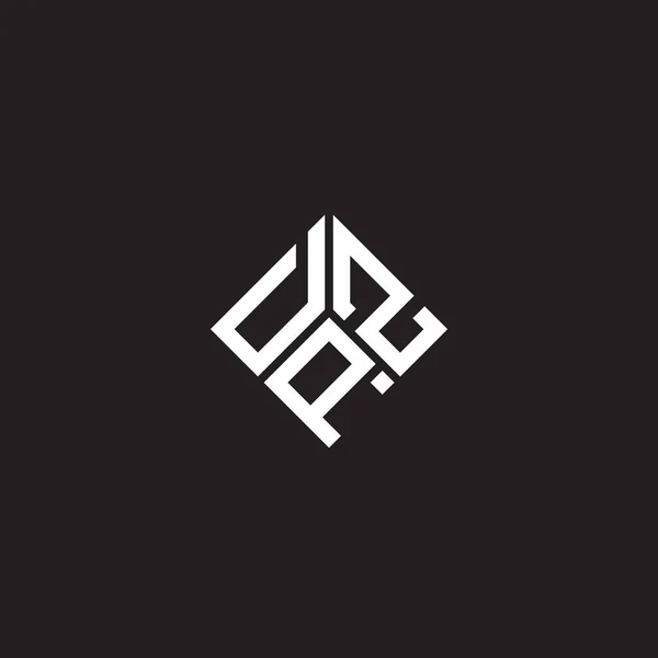 Dpz Letter Logo Ontwerp Zwarte Achtergrond Dpz Creatieve Initialen Letter — Stockvector