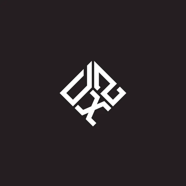 Diseño Del Logotipo Letra Dxz Sobre Fondo Negro Dxz Iniciales — Archivo Imágenes Vectoriales