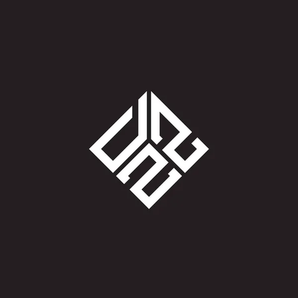 Dzz Písmeno Logo Design Černém Pozadí Dzz Kreativní Iniciály Koncept — Stockový vektor