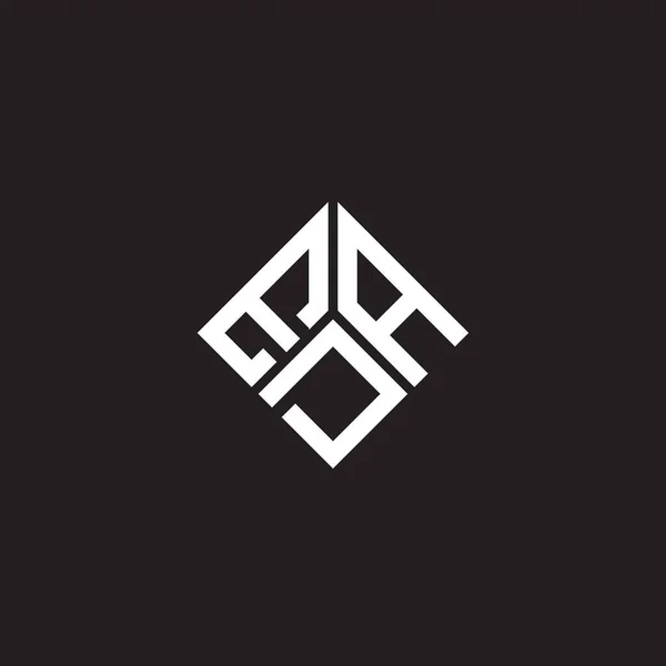 Eda Logo Ontwerp Zwarte Achtergrond Eda Creatieve Initialen Letter Logo — Stockvector