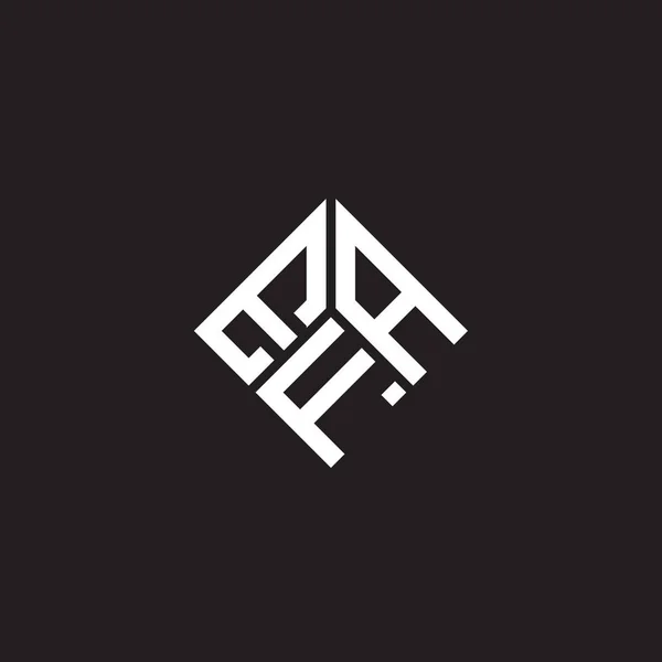 Дизайн Логотипа Efa Чёрном Фоне Концепция Логотипа Инициалами Efa Дизайн — стоковый вектор