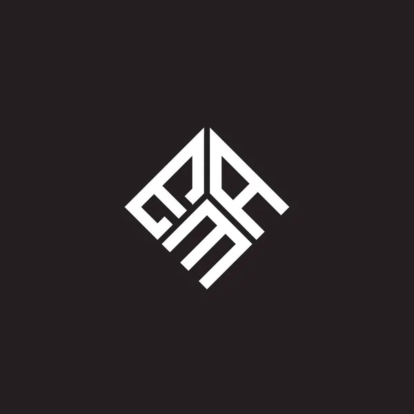Diseño Del Logotipo Letra Ema Sobre Fondo Negro Ema Iniciales — Archivo Imágenes Vectoriales