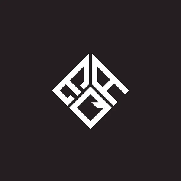 Design Logotipo Carta Eqa Fundo Preto Eqa Iniciais Criativas Conceito —  Vetores de Stock
