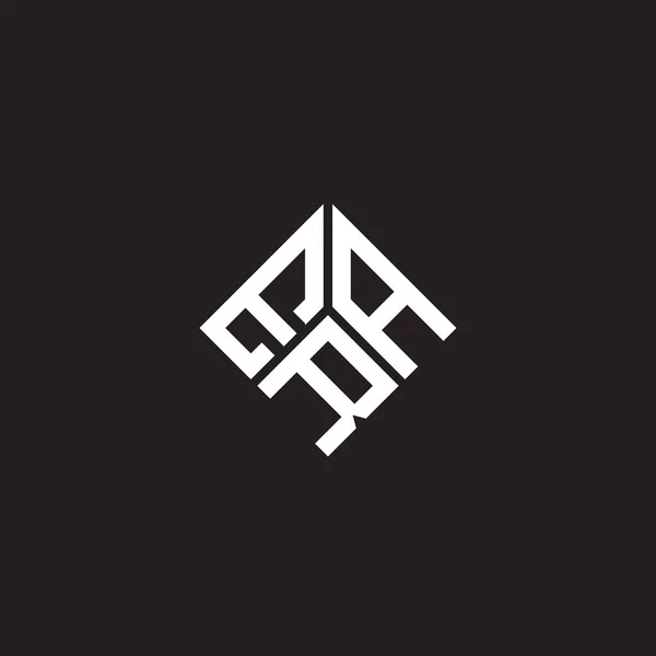 Era Logo Ontwerp Zwarte Achtergrond Era Creatieve Initialen Letter Logo — Stockvector