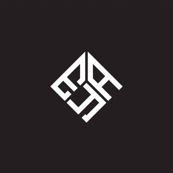 Eya Letter Logo Design Auf Schwarzem Hintergrund Eya Kreative Initialen — Stockvektor