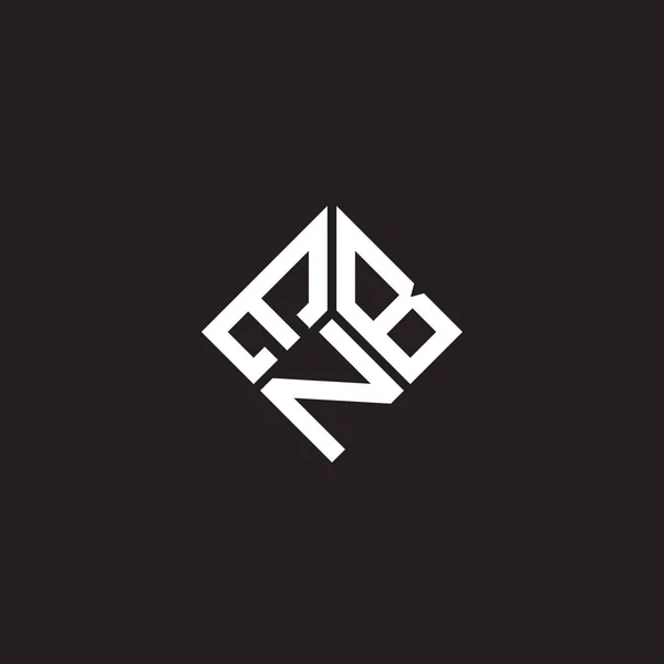Enb Letter Logo Design Auf Schwarzem Hintergrund Enb Kreative Initialen — Stockvektor