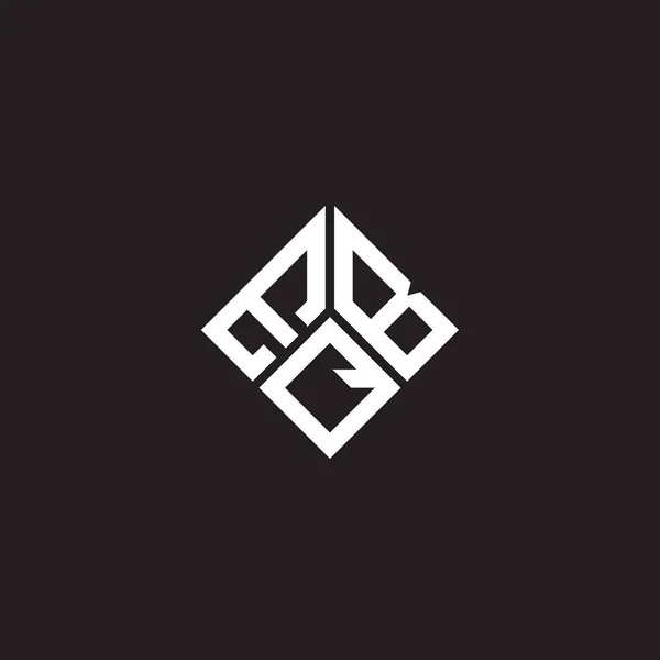 Eqb Letter Logo Ontwerp Zwarte Achtergrond Eqb Creatieve Initialen Letter — Stockvector