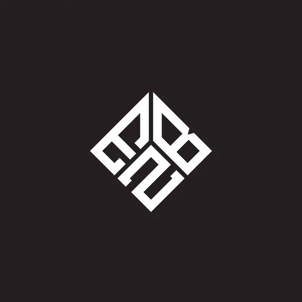 Siyah Arka Planda Ezb Harfi Logo Tasarımı Ezb Yaratıcı Harflerin — Stok Vektör