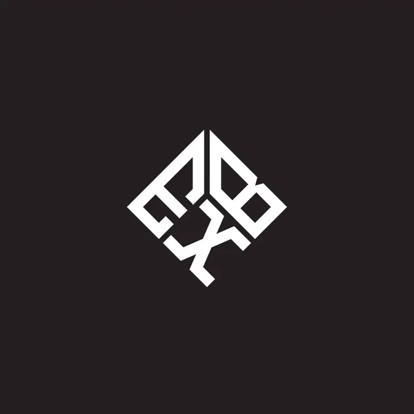 Exb Logo Ontwerp Zwarte Achtergrond Exb Creatieve Initialen Letter Logo — Stockvector