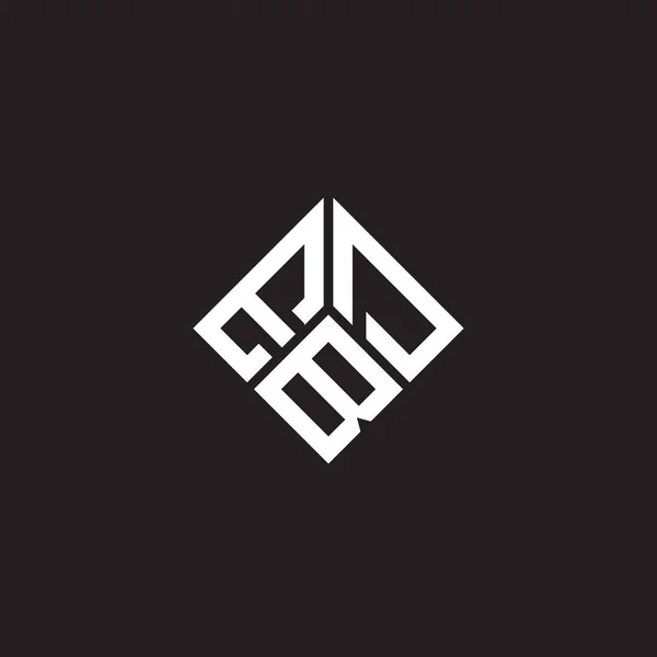 Ebd Logo Ontwerp Zwarte Achtergrond Ebd Creatieve Initialen Letter Logo — Stockvector