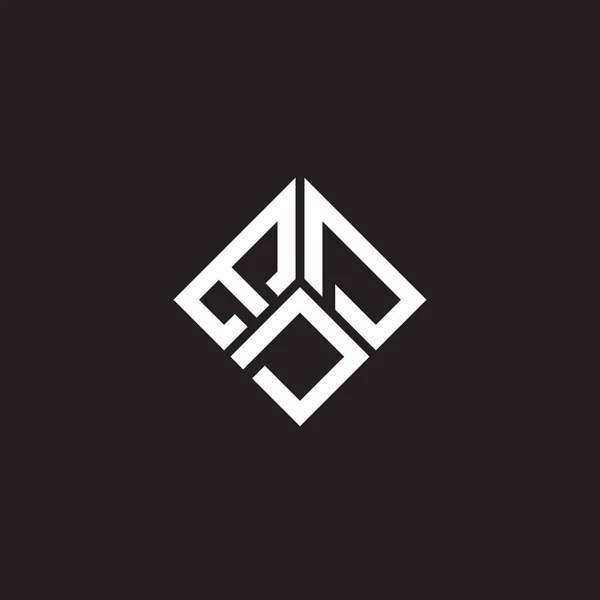Edd Logo Ontwerp Zwarte Achtergrond Edd Creatieve Initialen Letter Logo — Stockvector
