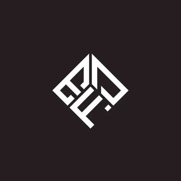 Efd Brev Logotyp Design Svart Bakgrund Efd Kreativa Initialer Brev — Stock vektor