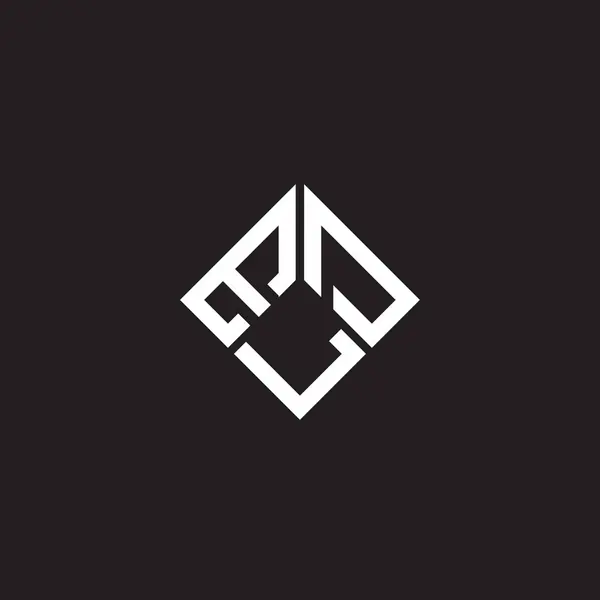 Eld Logo Zwarte Achtergrond Eld Creatieve Initialen Letter Logo Concept — Stockvector