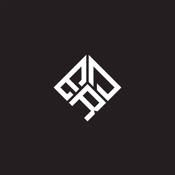 Erd Letter Logo Ontwerp Zwarte Achtergrond Erd Creatieve Initialen Letter — Stockvector