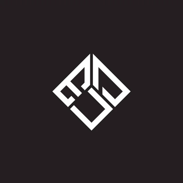 Eud Brev Logo Design Sort Baggrund Eud Kreative Initialer Bogstavet – Stock-vektor