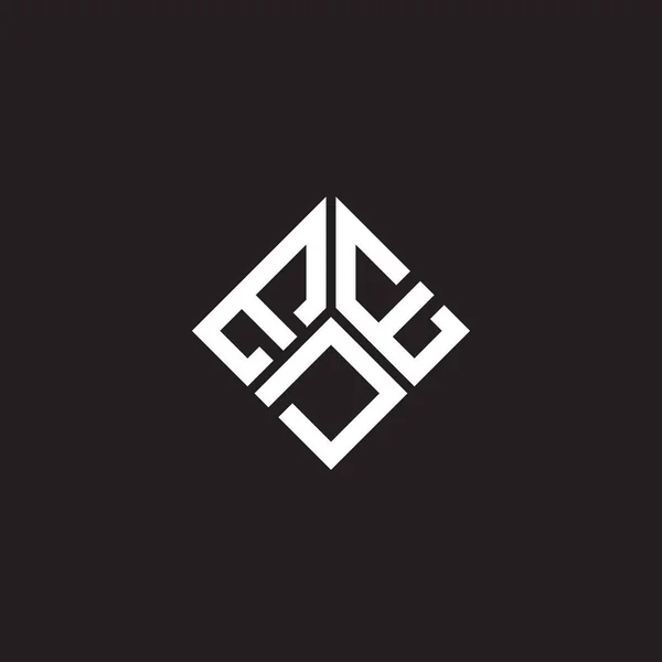 Logo Lettera Ede Sfondo Nero Ede Creative Iniziali Lettera Logo — Vettoriale Stock