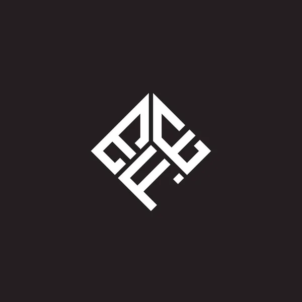 Efe Letter Logo Ontwerp Zwarte Achtergrond Efe Creatieve Initialen Letter — Stockvector