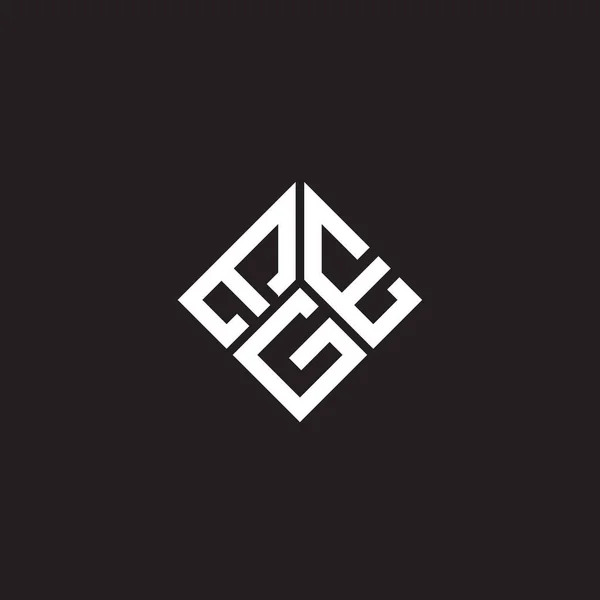 Diseño Del Logotipo Letra Ege Sobre Fondo Negro Ege Iniciales — Archivo Imágenes Vectoriales