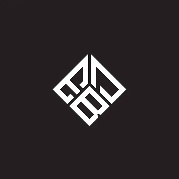 Дизайн Логотипа Ebd Черном Фоне Концепция Логотипа Ebd Creative Initials — стоковый вектор