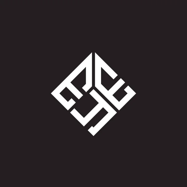 黒い背景に目の文字のロゴデザイン 目の創造的なイニシャルの手紙のロゴコンセプト アイレターデザイン — ストックベクタ