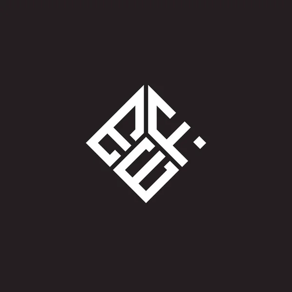 Projekt Logo Litery Eef Czarnym Tle Koncepcja Logo Kreatywnych Inicjałów — Wektor stockowy