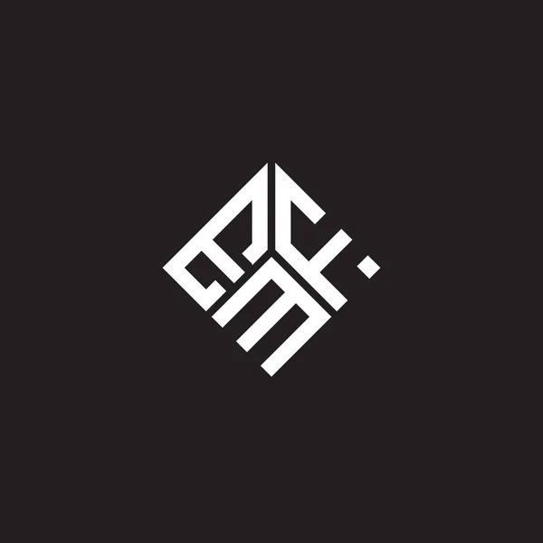 Logo Emf Lettera Disegno Sfondo Nero Concetto Logo Lettera Iniziali — Vettoriale Stock