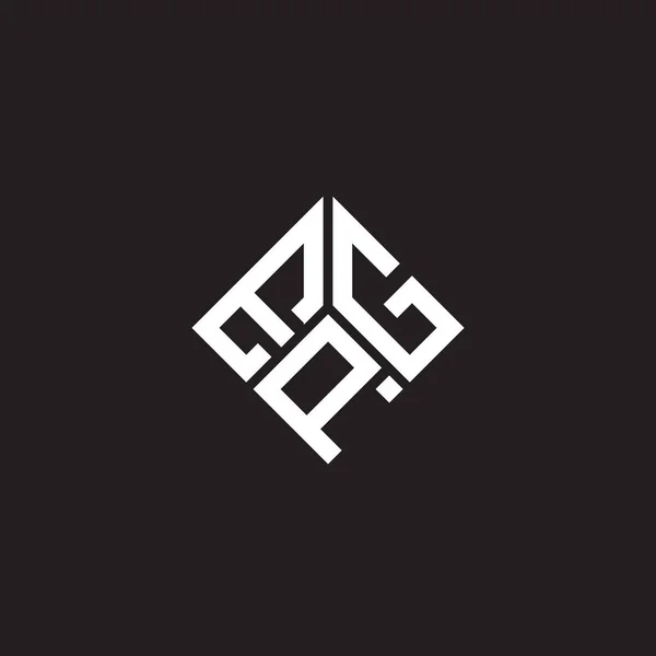 Epg Letter Logo Design Black Background Epg Creative Initials Letter — Stock Vector