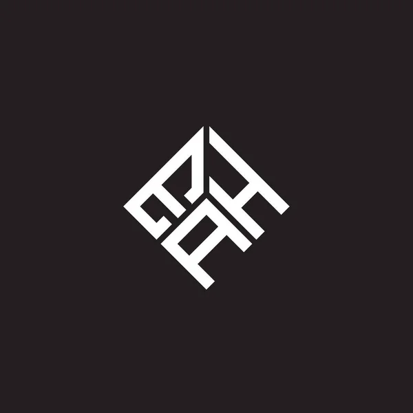 Eah Logo Ontwerp Zwarte Achtergrond Eah Creatieve Initialen Letter Logo — Stockvector