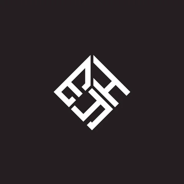 Eyh Letter Logo Ontwerp Zwarte Achtergrond Eyh Creatieve Initialen Letter — Stockvector