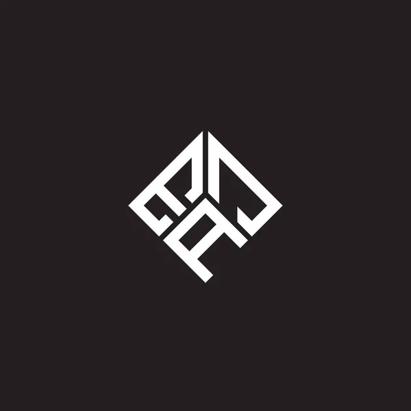 Eaj Design Logotipo Carta Fundo Preto Eaj Iniciais Criativas Conceito — Vetor de Stock