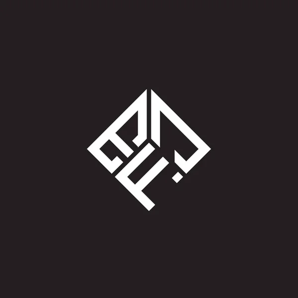 Efj Lettre Logo Design Sur Fond Noir Efj Initiales Créatives — Image vectorielle