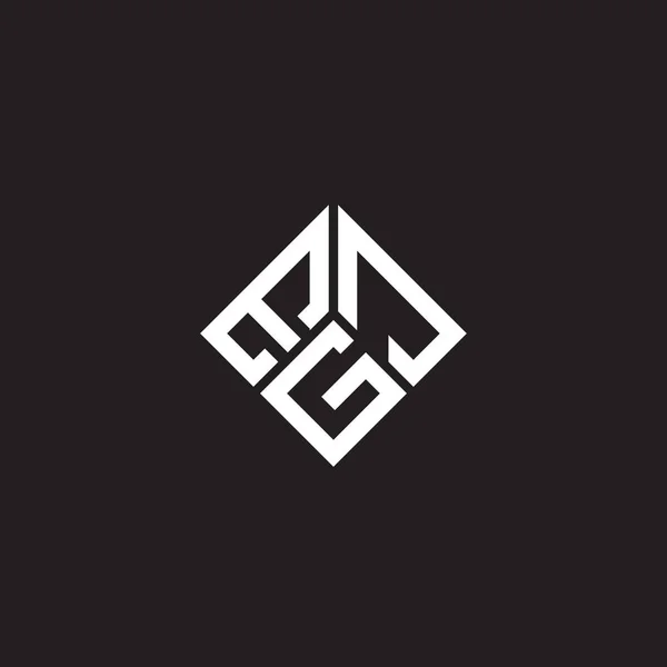 Siyah Arka Planda Egj Harf Logosu Tasarımı Egj Yaratıcı Harflerin — Stok Vektör