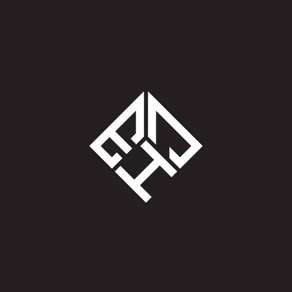 Diseño Del Logotipo Letra Ehj Sobre Fondo Negro Ehj Iniciales — Archivo Imágenes Vectoriales