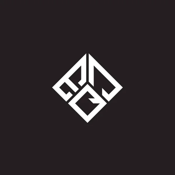 Eqj Letter Logo Ontwerp Zwarte Achtergrond Eqj Creatieve Initialen Letter — Stockvector