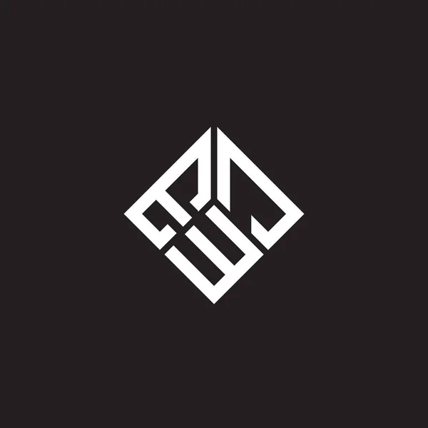 Projekt Logo Litery Ewj Czarnym Tle Ewj Twórcze Inicjały Koncepcja — Wektor stockowy
